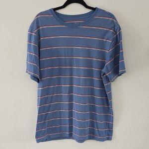 George Blue and Pink Striped Men's Tee